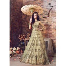 18004 GREEN ZOYA STYLE EMERALD WEDDING WEAR LEHENGA